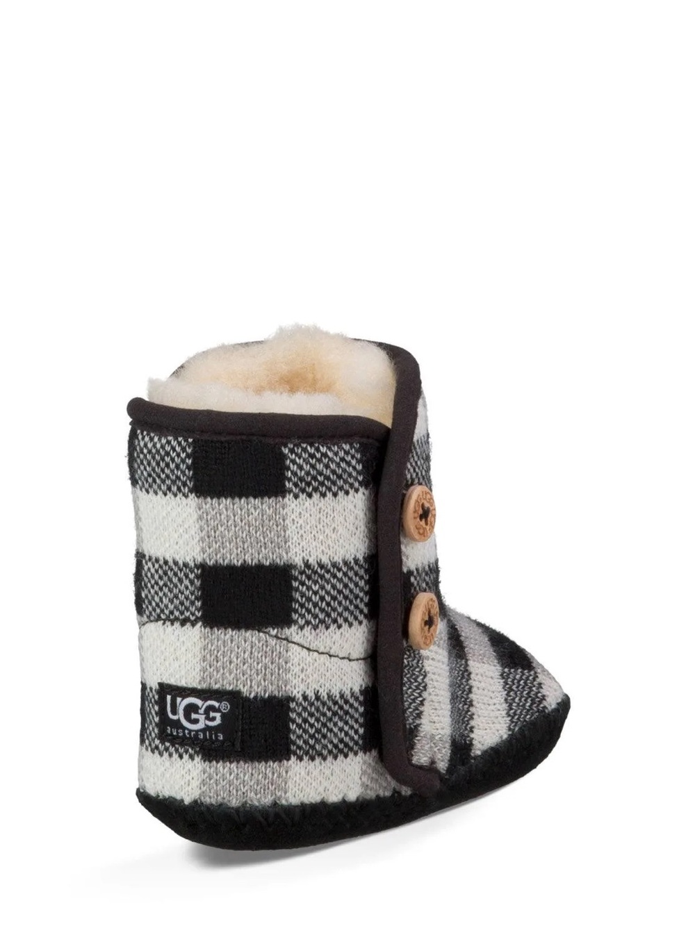 UGG Baby Purl Pine Buffalo Plaid Booties | Size 0/1 | NWOT 🖤🤍 - Picture 3 of 10
